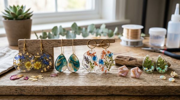Bijoux résine : découvrez les boucles d'oreilles uniques