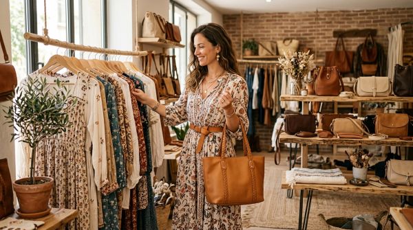 Prêt à porter et maroquinerie pour femme : élégance bohème à découvrir